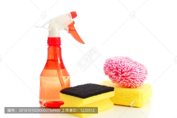 孤立的清潔用品