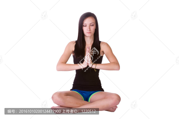 瑜伽姿勢的女人