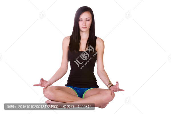 瑜伽姿勢(shì)的女人