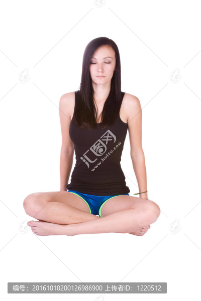 瑜伽姿勢(shì)的女人