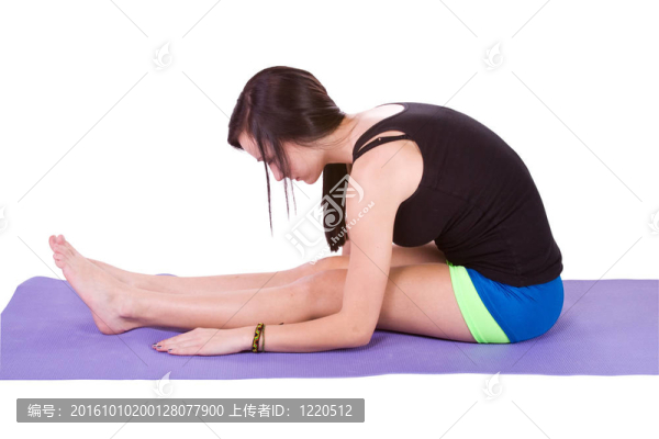 瑜伽姿勢(shì)的女人