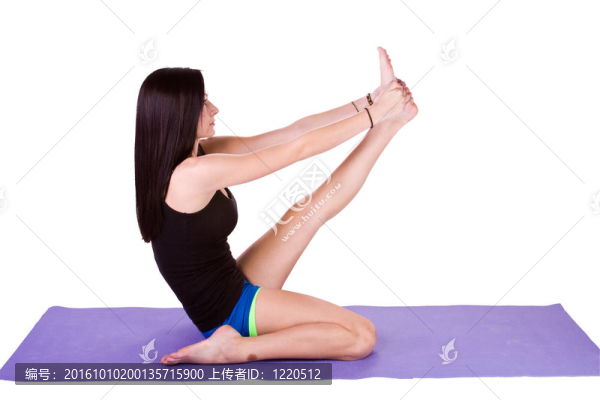 瑜伽姿勢(shì)的女人