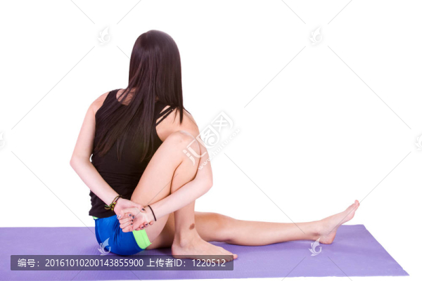 瑜伽姿勢的女人