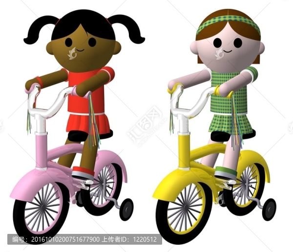 自行車(chē)上的女孩