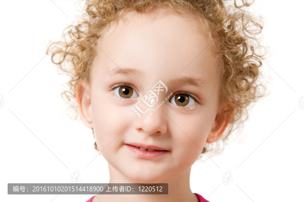 漂亮的金色卷發(fā)的小女孩