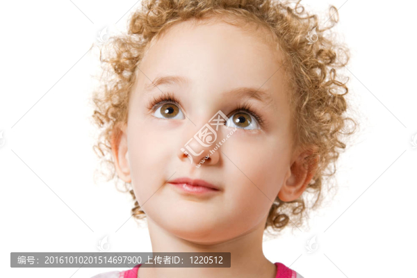 漂亮的金色卷發(fā)的小女孩
