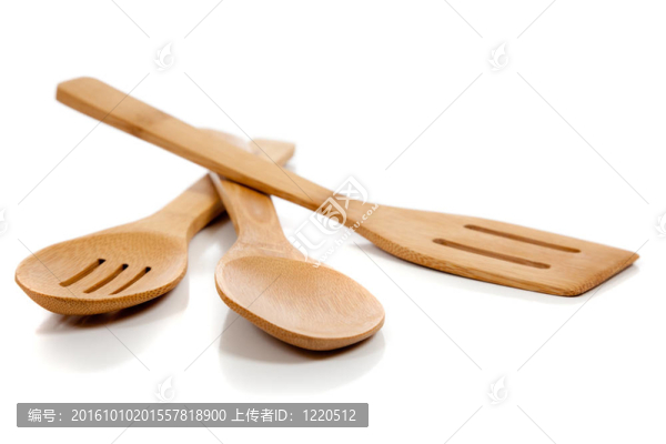 白色木制廚房用具