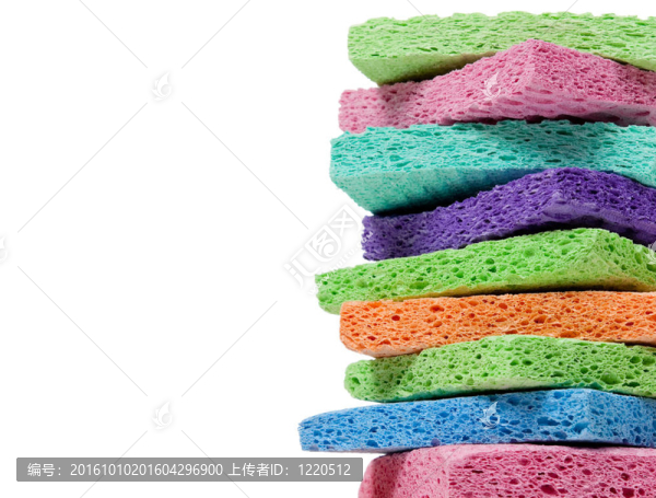 白色多層海綿堆疊與復制空間