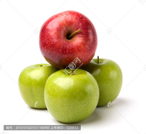白色背景上分離的蘋果