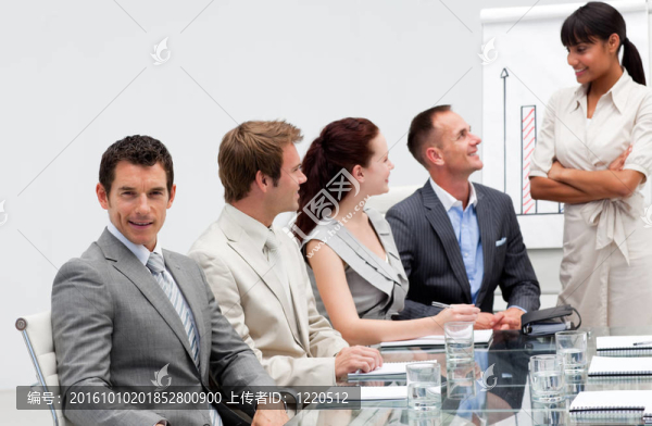 面帶微笑的商人