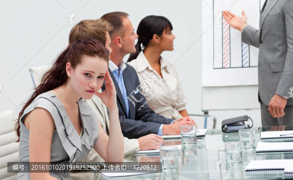 商人要在演示文稿中無聊