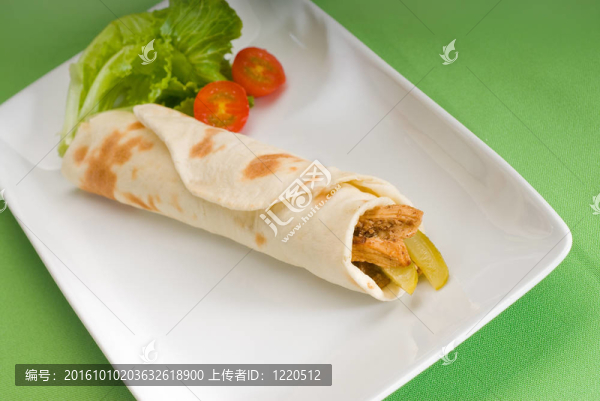 皮塔面包雞肉卷
