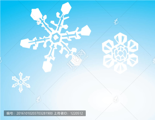 三雪花背景