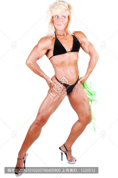 健美的女人。