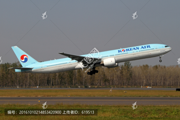 大韓航空波音777飛機起飛