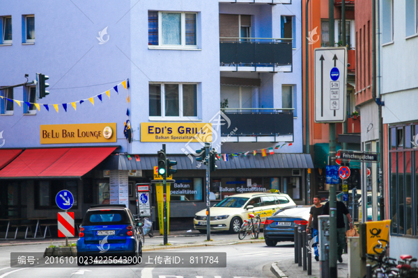 歐洲德國法蘭克福城市街道
