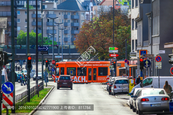 歐洲德國(guó)法蘭克福城市街道