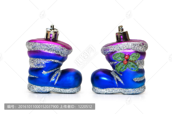 白色背景下的圣誕襪