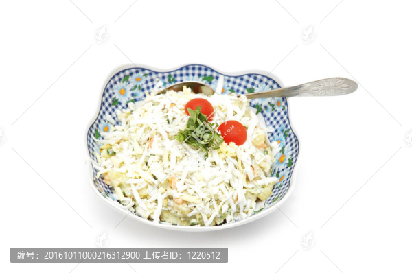 白色的沙拉碗