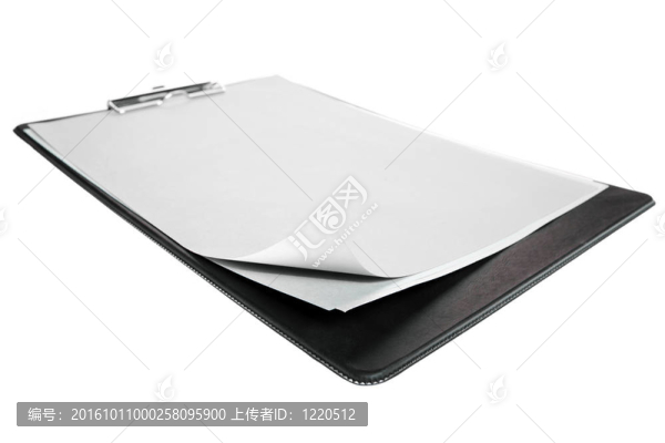 具有紙頁卷曲的剪貼板