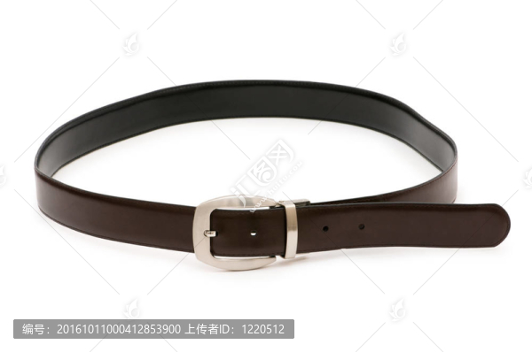 白色背景上孤立的男人腰帶
