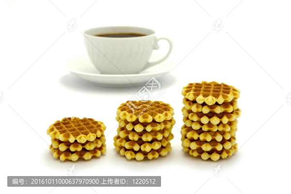 餅干和咖啡杯