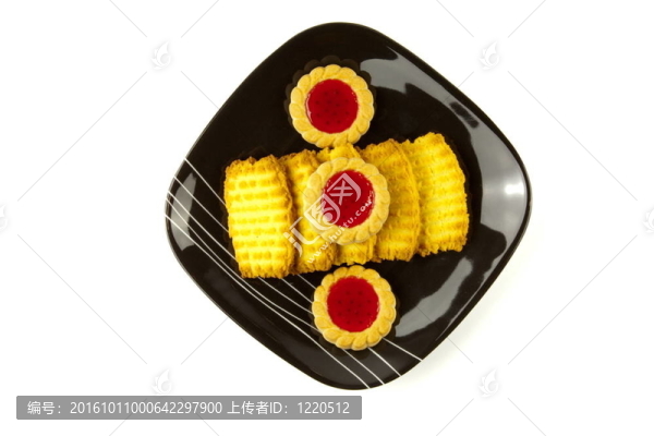白色背景曲奇餅干