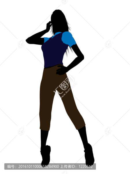 休閑女人插圖剪影