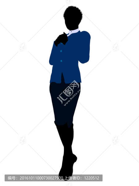 非洲裔女性商業(yè)插畫剪影