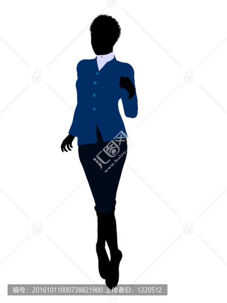 非洲裔女性商業(yè)插畫剪影