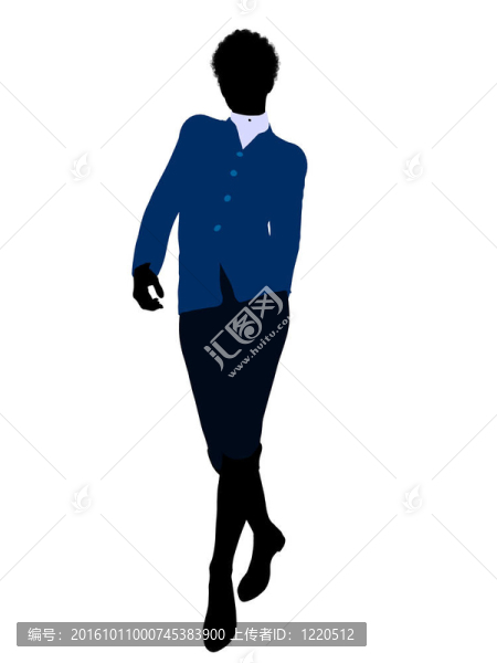 非洲裔女性商業(yè)插畫(huà)剪影
