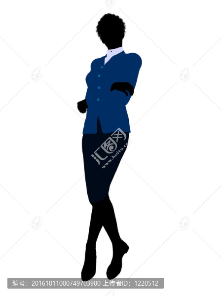 非洲裔女性商業(yè)插畫剪影