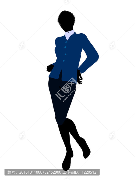非洲裔女性商業(yè)插畫剪影