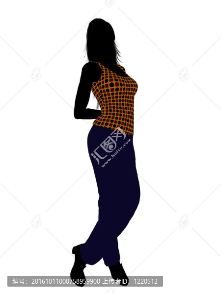 休閑女人插圖剪影