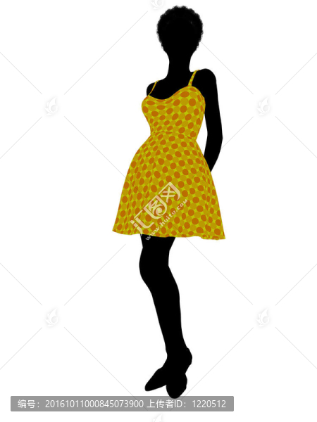 時(shí)尚黑人女性插畫(huà)剪影