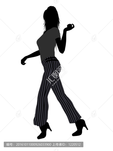 女性辦公室插圖剪影