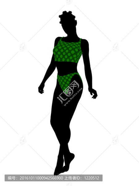 美國黑人女性泳裝剪影