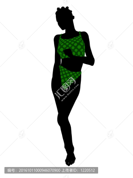 美國黑人女性泳裝剪影