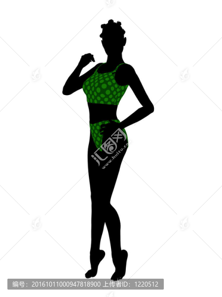 美國黑人女性泳裝剪影