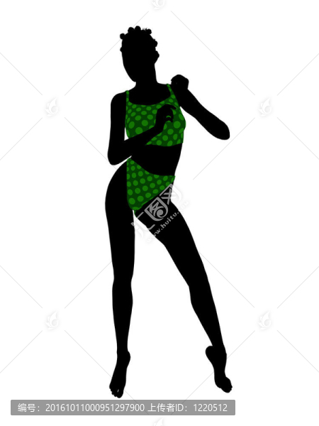 美國黑人女性泳裝剪影
