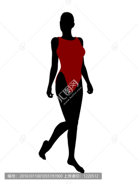 美國黑人女性泳裝剪影