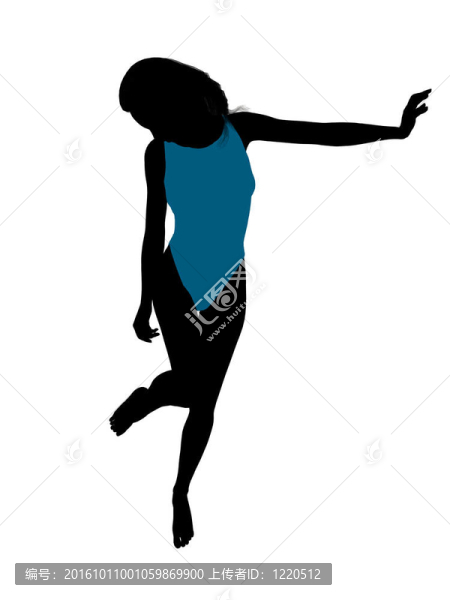 女性泳裝的剪影