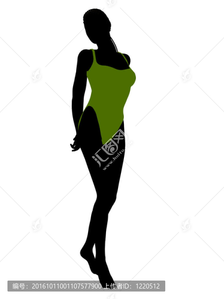 美國黑人女性泳裝剪影