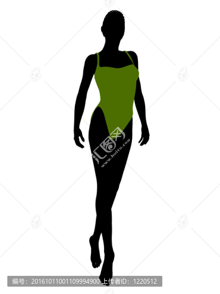美國黑人女性泳裝剪影