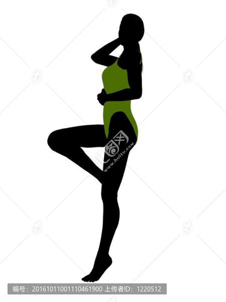 美國(guó)黑人女性泳裝剪影