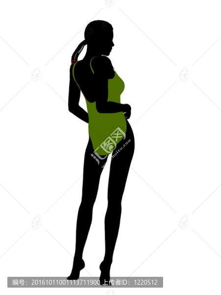 美國(guó)黑人女性泳裝剪影