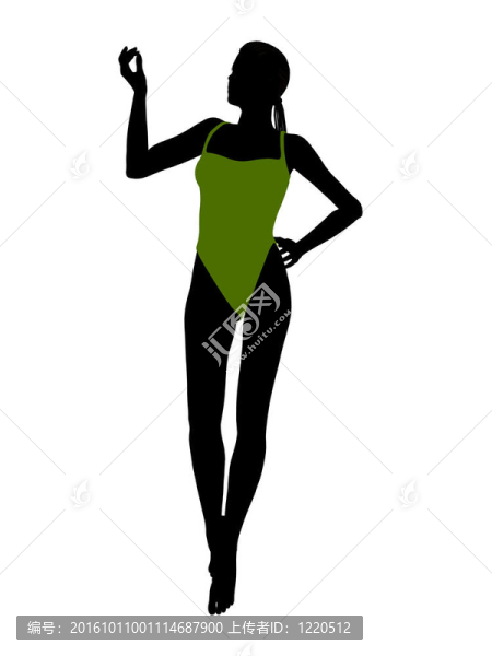 美國(guó)黑人女性泳裝剪影