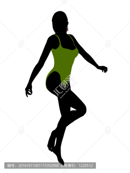 美國(guó)黑人女性泳裝剪影