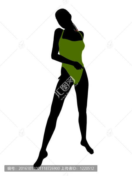 美國(guó)黑人女性泳裝剪影