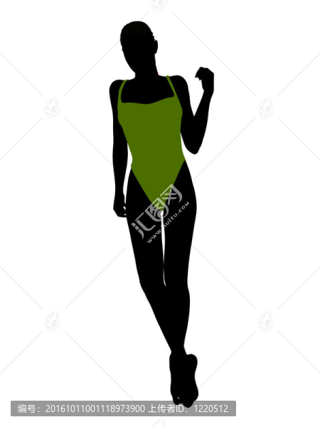 美國黑人女性泳裝剪影